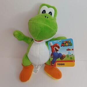 Super Mario Brothers YOSHI Plush toy 8"  NEW WITH TAGS
